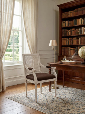 Iesszëmmer Stull Design Textil Luxus Beige Nei Iesszëmmerstull Stull mat Armlehn