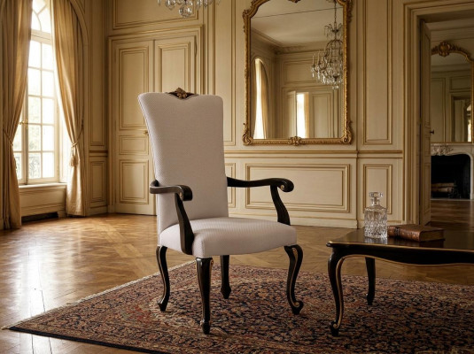Iesszëmmer Designer Holz Modern Lehnstell Braun Luxus Stull Still Fauteuil Béisch.