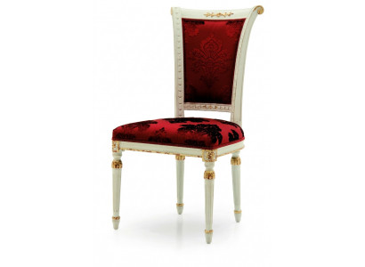 Luxus Stull Rout Fauteuil Iesszëmmer Designer Holz Miwwel Wäiss Stull ouni Armleeën