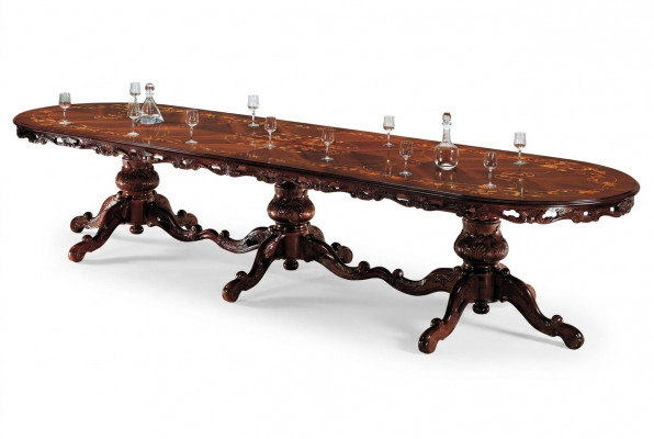 Iesszëmmer Dëscher Dësch Design Holz Miwwel Iessdësch Kinnékenmassivholz Miwwel