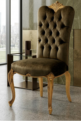 Designer Lehn Sëtz Sëtz Luxus Iess Zëmmer 1x Stull Stull Polster Textil Modern