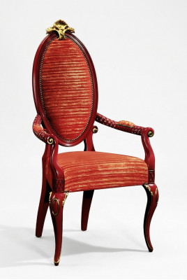 Designer Holz Still Polsterschair Wunnzëmmerstull Iesszëmmerstull mat Armleedem.