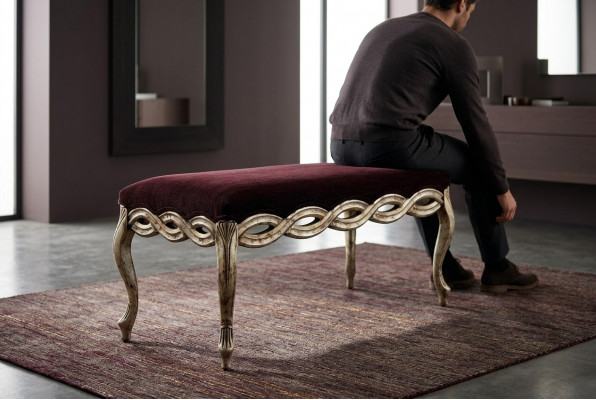 Hocker Bank Fousshocker Sëtzbänk Holzhaocker Stull Sëtzhaocker Holz Luxus Bank