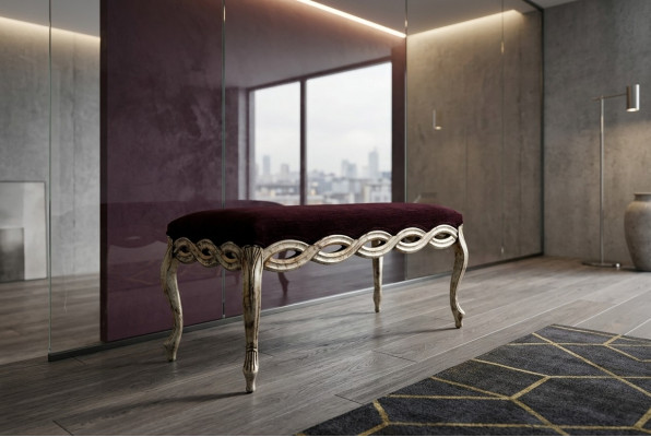 Hocker Bank Fousshocker Sëtzbänk Holzhaocker Stull Sëtzhaocker Holz Luxus Bank