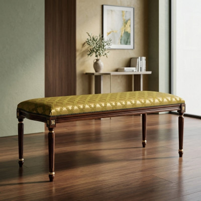 Design Luxus Hocker Polster Modern Sëtz Textil Relax Bäistell Sofa Chesterfield
