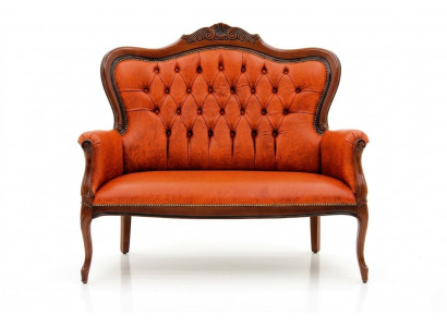 Art déco Zwesëtzeger Neit Sofa 2 Sëtzer Design Sofas Polster Couchen Textil Relax