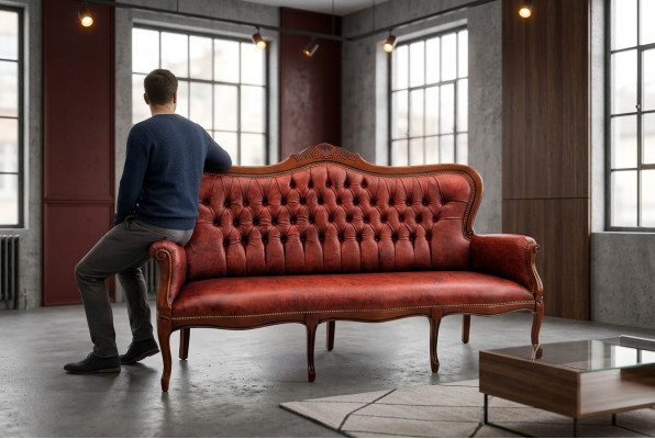 Canapé dräisëtzeger Couch Polster Design Sëtz Canapéen Zëmmer Miwwelen Lieder 3er Klassesch