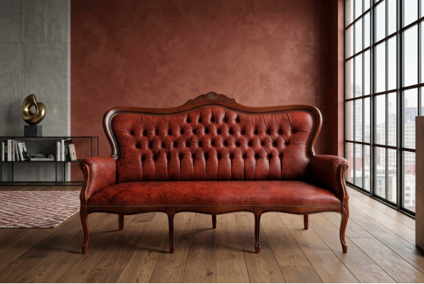 Canapé dräisëtzeger Couch Polster Design Sëtz Canapéen Zëmmer Miwwelen Lieder 3er Klassesch