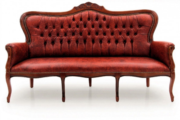 Canapé dräisëtzeger Couch Polster Design Sëtz Canapéen Zëmmer Miwwelen Lieder 3er Klassesch