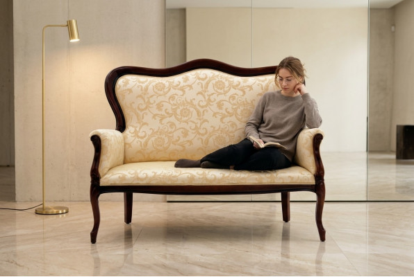 Sofa Zweesëtzer 2 Sëtzer Klassesch Polster Nei Couchen Bank Canapé Sofa Miwwel