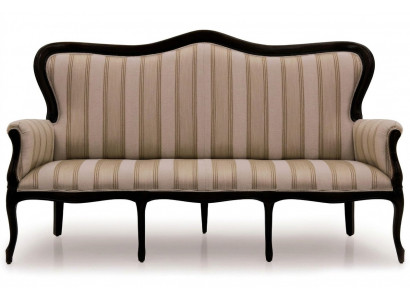 Design Dräisëtzer Couch Polster Sofa Art déco 3er Sofas Zëmmer Miwwelen Brong Sëtz