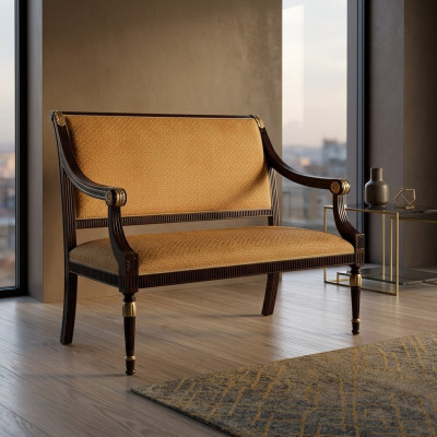 Designer Büro Office Kanzlei Bank Couchen Sofa 2 Sëtzer Stoffsofa Couch Polster