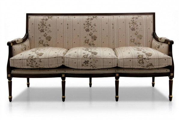 Design Këssen Luxus Sëtz Sofa Canapé Textil Sofa 3 Sëtz Textil Dräi-Sëtz.