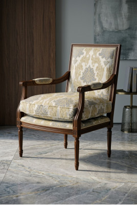 Luxus Design Miwwel Still Art déco Design Fauteuil Textil Wunnzëmmer Lounge Nei