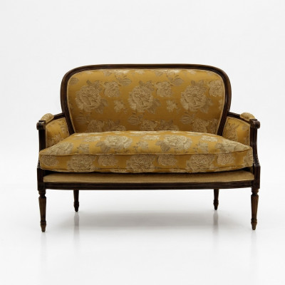 Canapé 2 Sëtzer Design Canapéen Polster Couchen Textil Relax Klassesch Zweesëtzer Nei