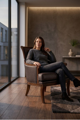 Wunnzëmmer Design Sessel Einsitzer Sofa Couch Lounge Club 1 Sëtzer Lehnstull