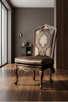 Designer Textil Stull Still Iesszëmmerstill Massivholz Stull Iesszëmmerstull