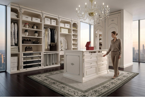 Walk-in Kleeder Schaf Luxus Klassesch Garderobe Vestiaire Moossanfertigung