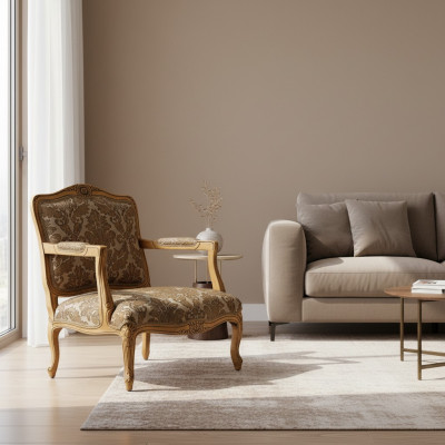 Klassesch Miwwelen Luxus 1 Sëtz Sofa Neie Fauteuil Sofa Couch Klassesch Textil