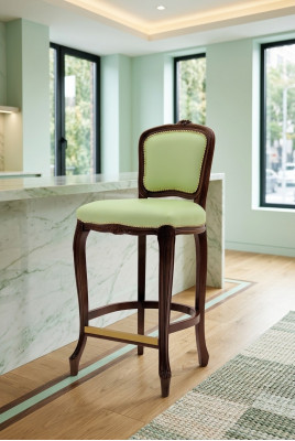 Barhocker Barstull Stoff Design Barstillen Bar Hocker Tresen Still Samett Italien