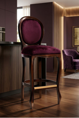 Barhocker Stull Fauteuil Bar Hausbar fir Theken Comptoir Barchiver Klassesch Miwwelen