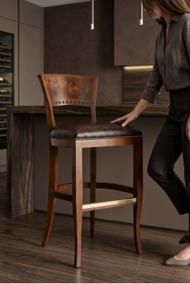 Hocker Barhocker Kinneken Polster Klassesch Samt 1 Sëtz Antik Stil Stull