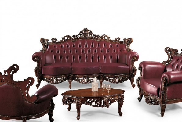 Chesterfield 3 Sëtzer Couch Lieder Sofa Couchen Luxus Design Italienesch Miwwelen