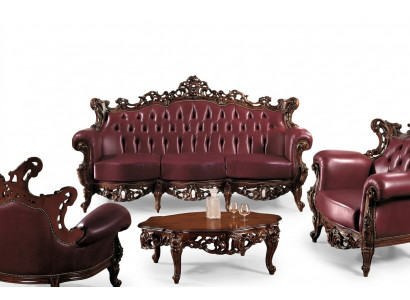 Chesterfield 3 Sëtzer Couch Lieder Sofa Couchen Luxus Design Italienesch Miwwelen