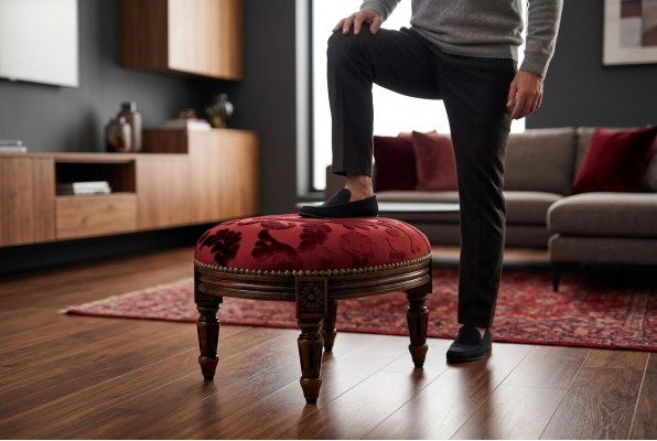 Luxuriéise Design-Këssenhocker: Multifunktionelle Sëtztruh an exquisiteschem Stil