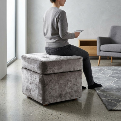 Fousshocker Ottomane Miwwelhocker Ottoman Hocker Canapé Pouf Polster Bäistellhocker