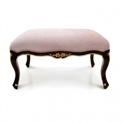 Osmanesch Chaiselongue Sëtzbank Textil Designer Hocker Foussocker Niewenhocker