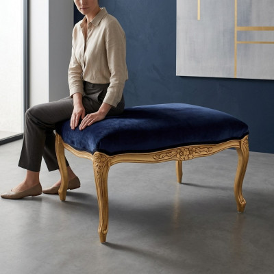 Sëtzpolster Bankpolster Sëtz Hocker Bank Textil Stoff Holz Stil Designer Nei