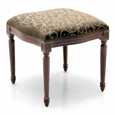 Designer Wunngsäll Stolz Holz Textil Fousshocker Ottoman Sëtzstol Sëtzpouf
