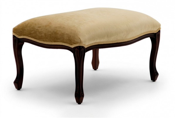 Wunnen Sëtzbanken Sëtz Textil Beige Design Hocker Polsterhocker Foussstäip Miwwelen