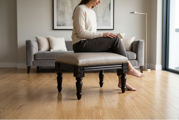 Designer Hocker Polster Wunnzëmmersbänk Fousshocker Ottoman Sëtzhocker Sëtzpouf
