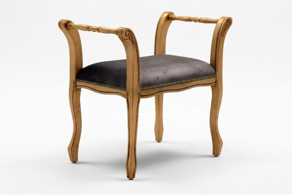 Osmanesch Léinwandfauteuil Bänk Samt Stoff 70x39 Hocker Fousshocker Säithocker