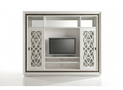 Schaf Vitrin Holz Wunnzëmmer Miwwel TV Schafwänn Modern Design Wunnmauer