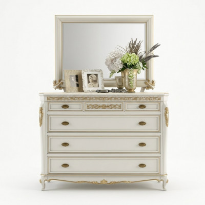 Héich Kommode Sideboard Kommoden 5 Schiefen Héichschaf Schaf Holz Miwwelen Nei