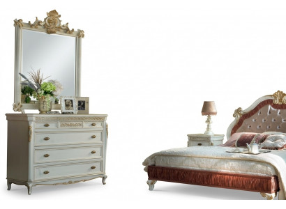 Kommodenschaf Design Modern Grupp Miwwel Set Kommode Spigel Holz Kommoden
