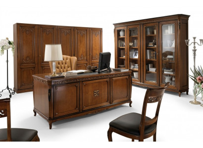 Design Büro Dësch Schreifdësch Fotell Ariichtung Dësch Stull 2tlg. Massivholz