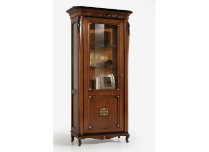 Vitrine 1 Dier Schaf Vitrinnen Wunnzëmmer Schief Design Schaf Miwwelen Glas Nei
