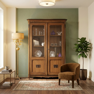 Miwwelen Echt Holz Sideboard Designer Luxus Holz Vitrin Garleff Italienesch