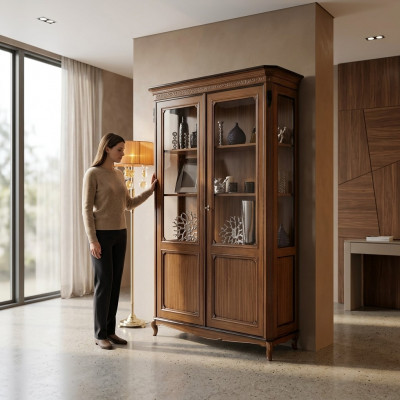 Modern Sideboard Kommod Vitrin Kommoden Schaf Schief Hëlz Massivhëlz