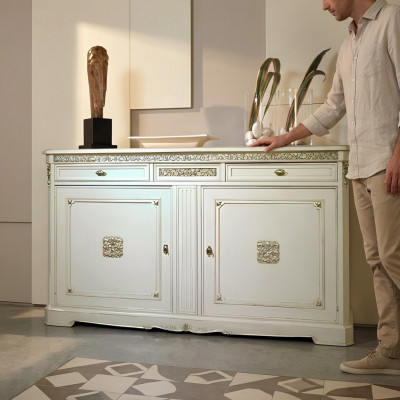 Luxus Italienesch Holz Miwwelen Kommode Anrichte Klassesch Stil Sideboard Holz Nei