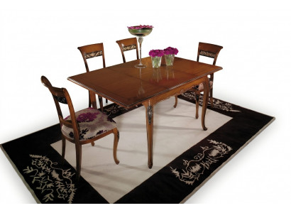 Iesszëmmer Miwwelen 110x110cm Dëscher HolzZëmmer Design Iessdësch Holz Dësch Klassesch