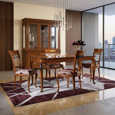 Iessdësch Dësch Miwwelen 4x Still Set 5-delig Grupp Design Iesszëmmer Set Neu