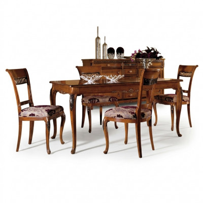 Iessdësch Dësch Miwwelen 4x Still Set 5-delig Grupp Design Iesszëmmer Set Neu
