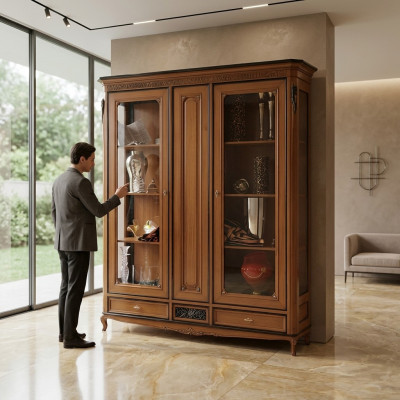 Vitrine Regal Bicherschaf Wunnwand Schaf Miwwel Regaler Schief Wandmiwwel