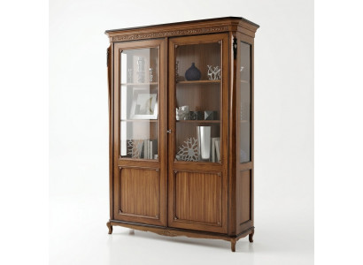 Miwwel Holz Braun Vitrin Schick Vitrineschaf Italienesch Miwwel Klassesch