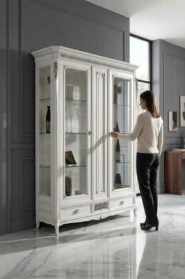 Design Anrichte Italienesch Miwwelen Sideboard Designer Luxus Holz Vitrine Schaf